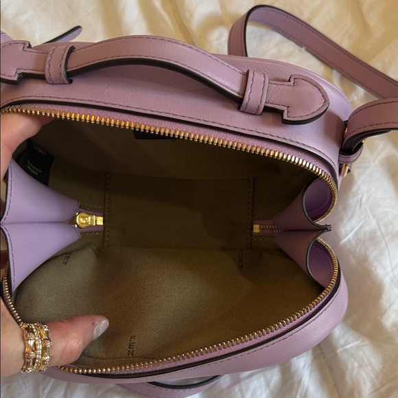 Fendi Lilac Leather FF Logo Crossbody Bag - Picture 6 of 8